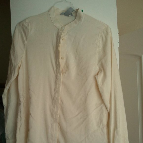 H&M Mandarin Collar Swiss dot Blouse NWT XS - Picture 1 of 4